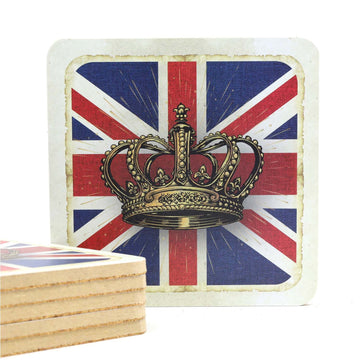 Union Jack British Flag Set of 6 Coaster