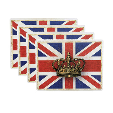 Union Jack British Flag Set of 4 Placemat
