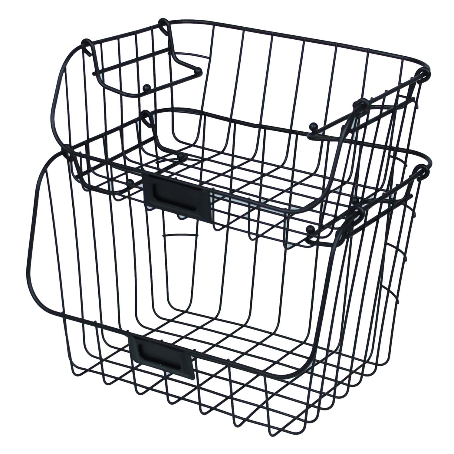 2 Tier Stackable Metal Wire Fruit Vegetable Basket Bowl Rack