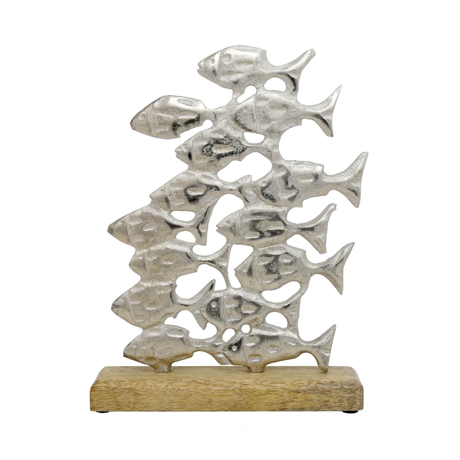 Seashore Fished On Wooden Base Ornament