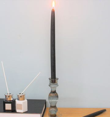 Pair of Tapered Black Dinner Candles