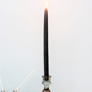 Pair of Tapered Black Dinner Candles