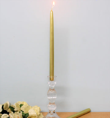 Pair of Tapered Gold Dinner Candles
