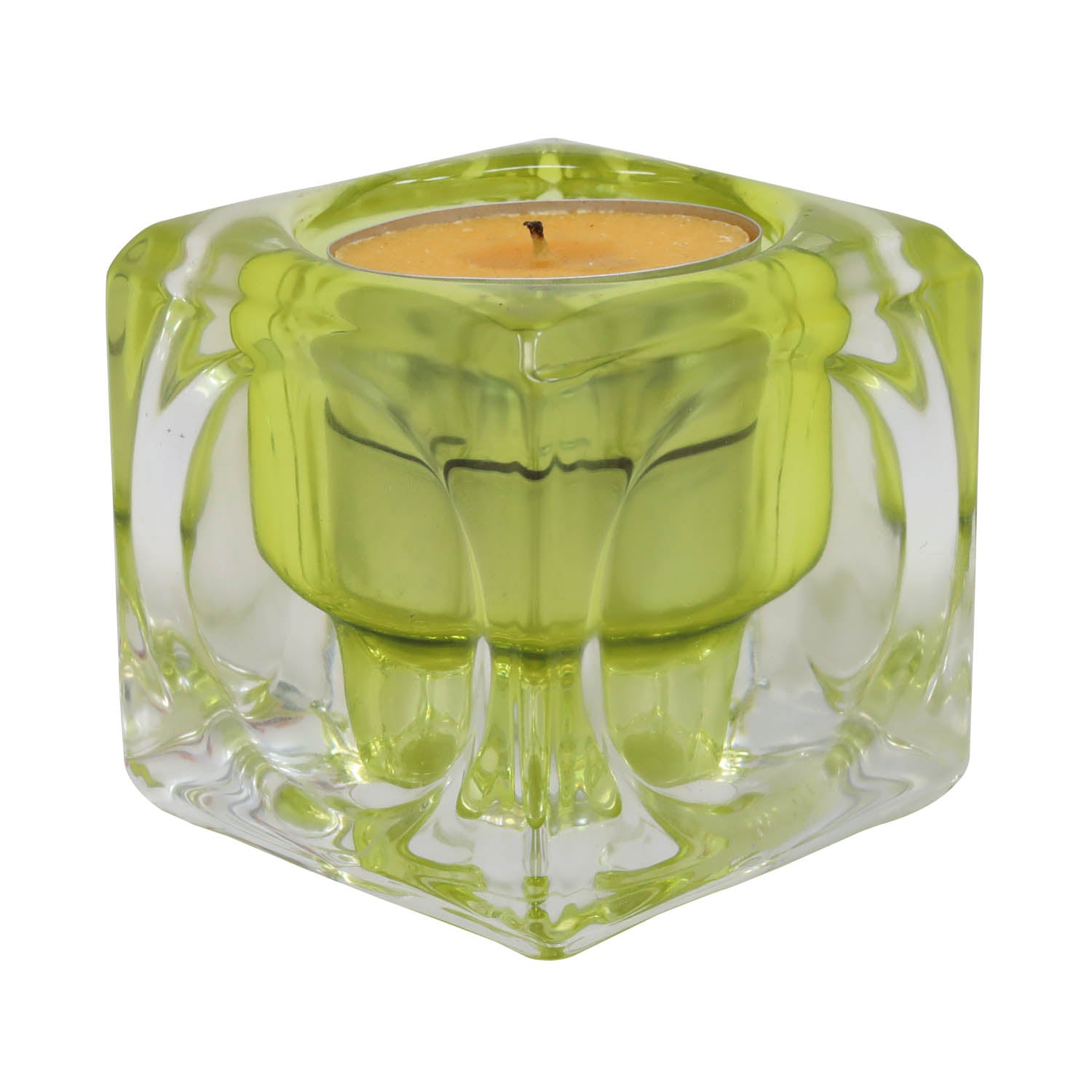 Green Boheme Cube Tealight Holder