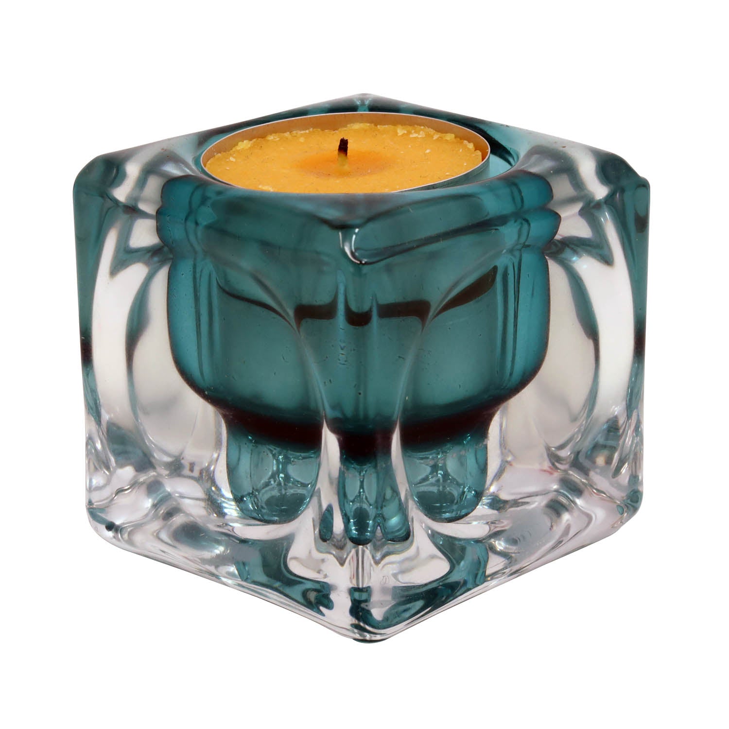 Teal Boheme Cube Tealight Holder