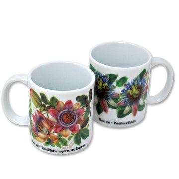 Set Of 2 60ml Floral Ceramic Coffee Cups