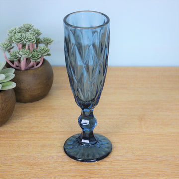 Blue Gemstone Champagne Flute