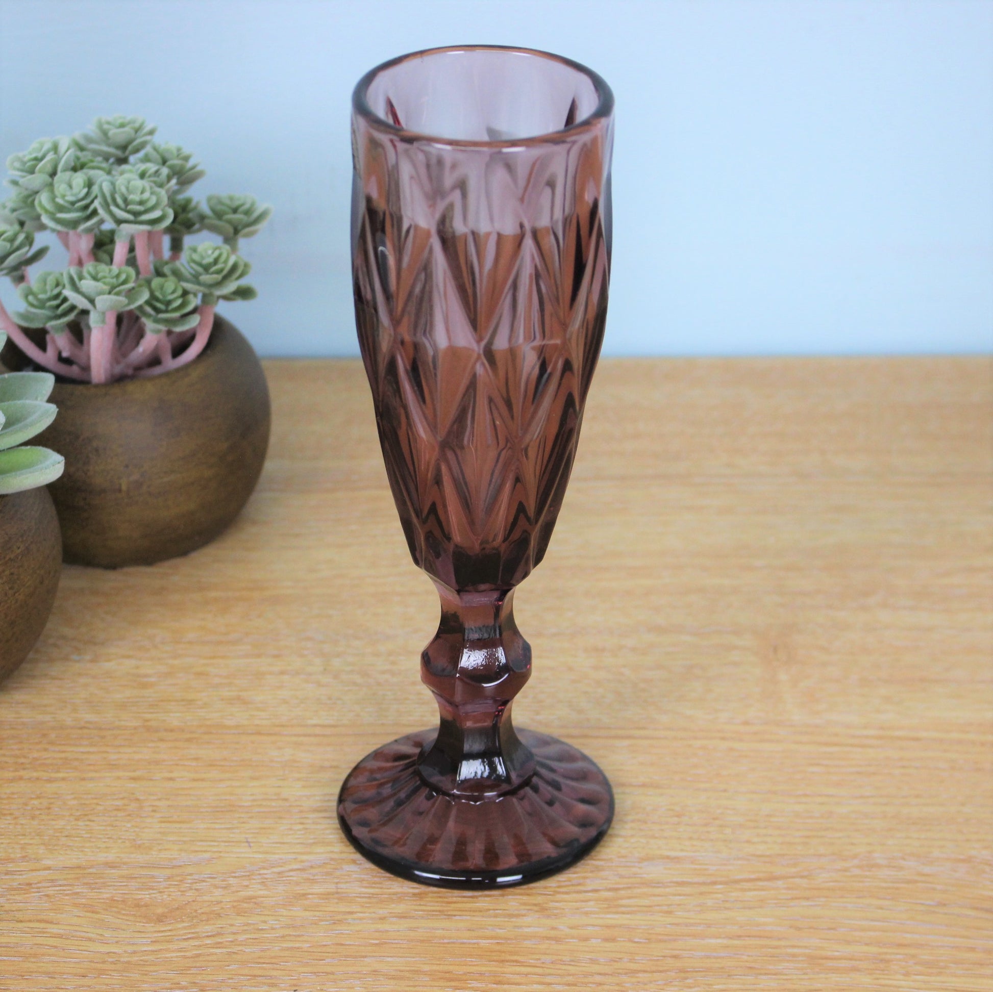 Pink Gemstone Champagne Flute