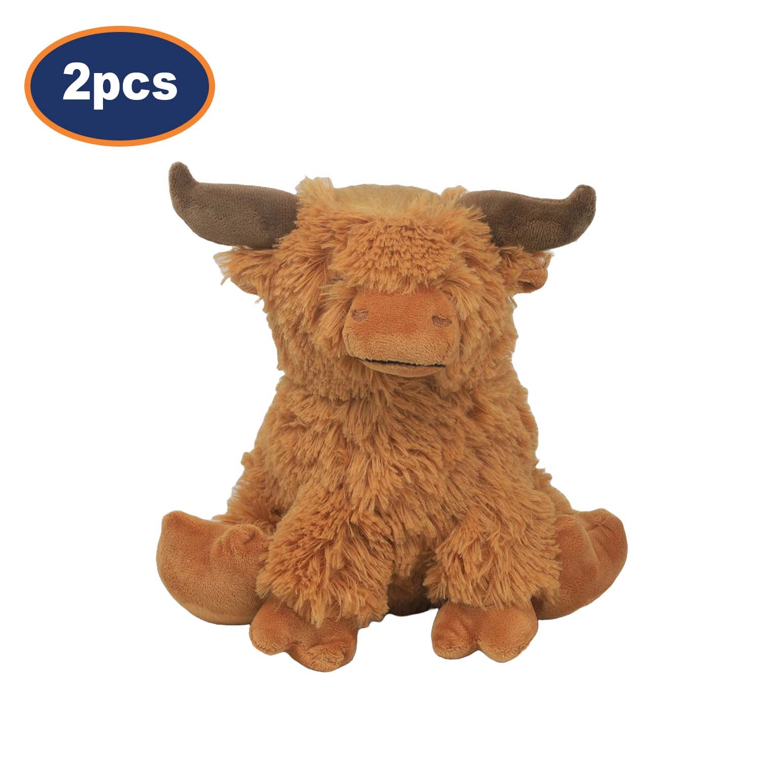 2Pcs 24cm Highland Cow Novelty Door Stop