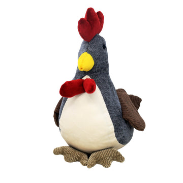 24cm Grey Rooster Novelty Door Doorstop