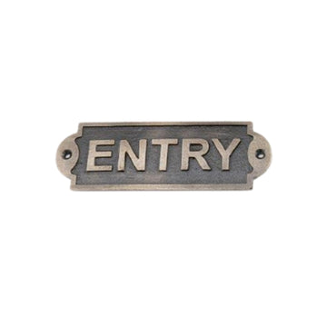 Metal Entry Signage Gold