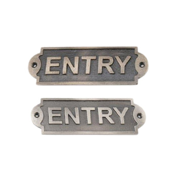 Metal Entry Signage Silver