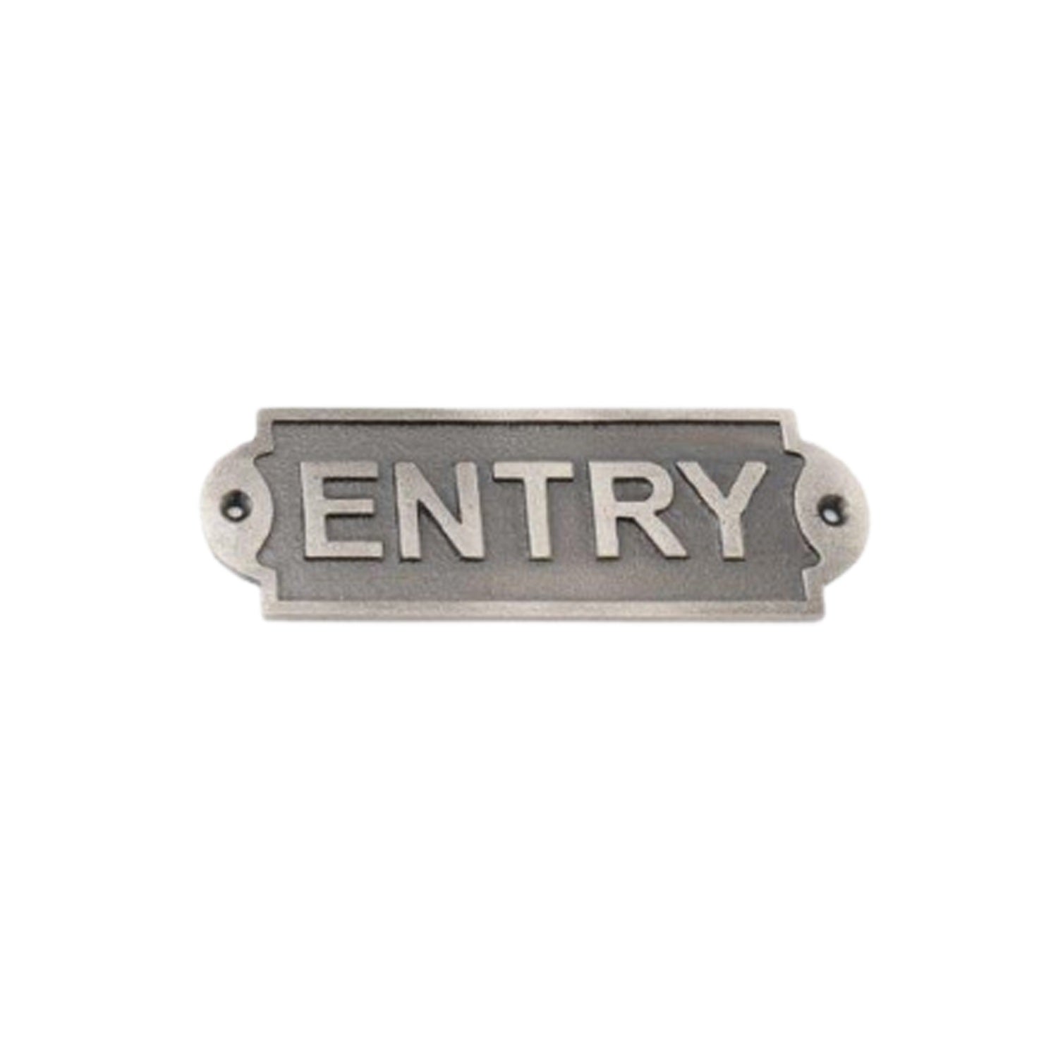 Metal Entry Signage Silver