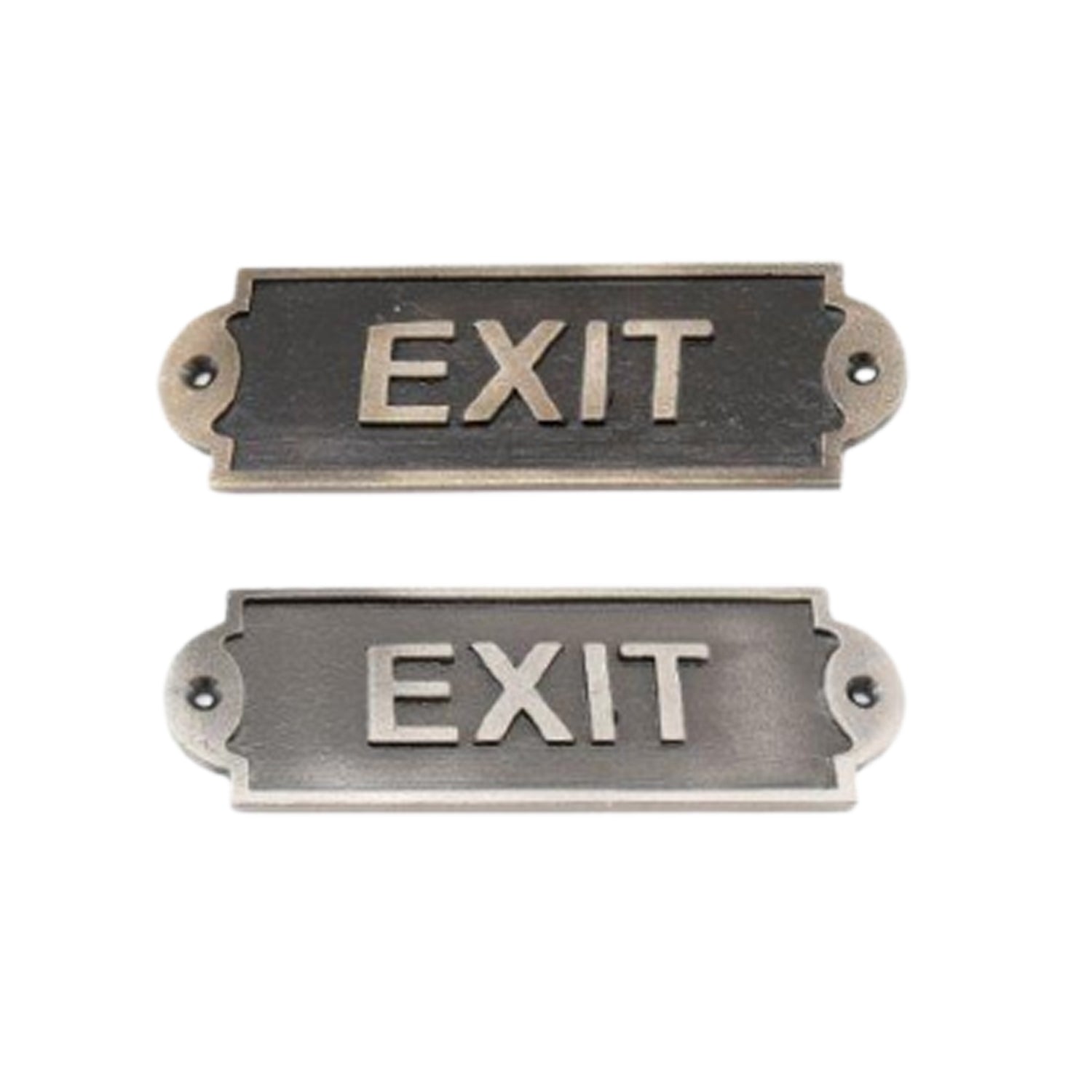 Metal Exit Signage Silver