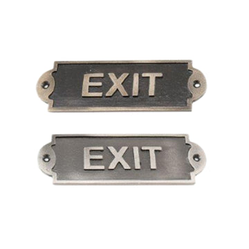 Metal Exit Signage Gold