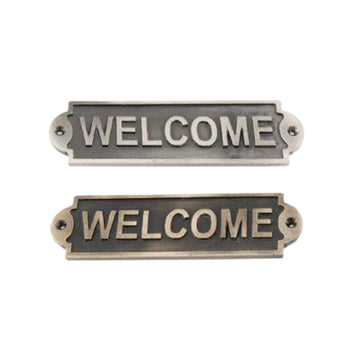 Metal Welcome Signage Silver