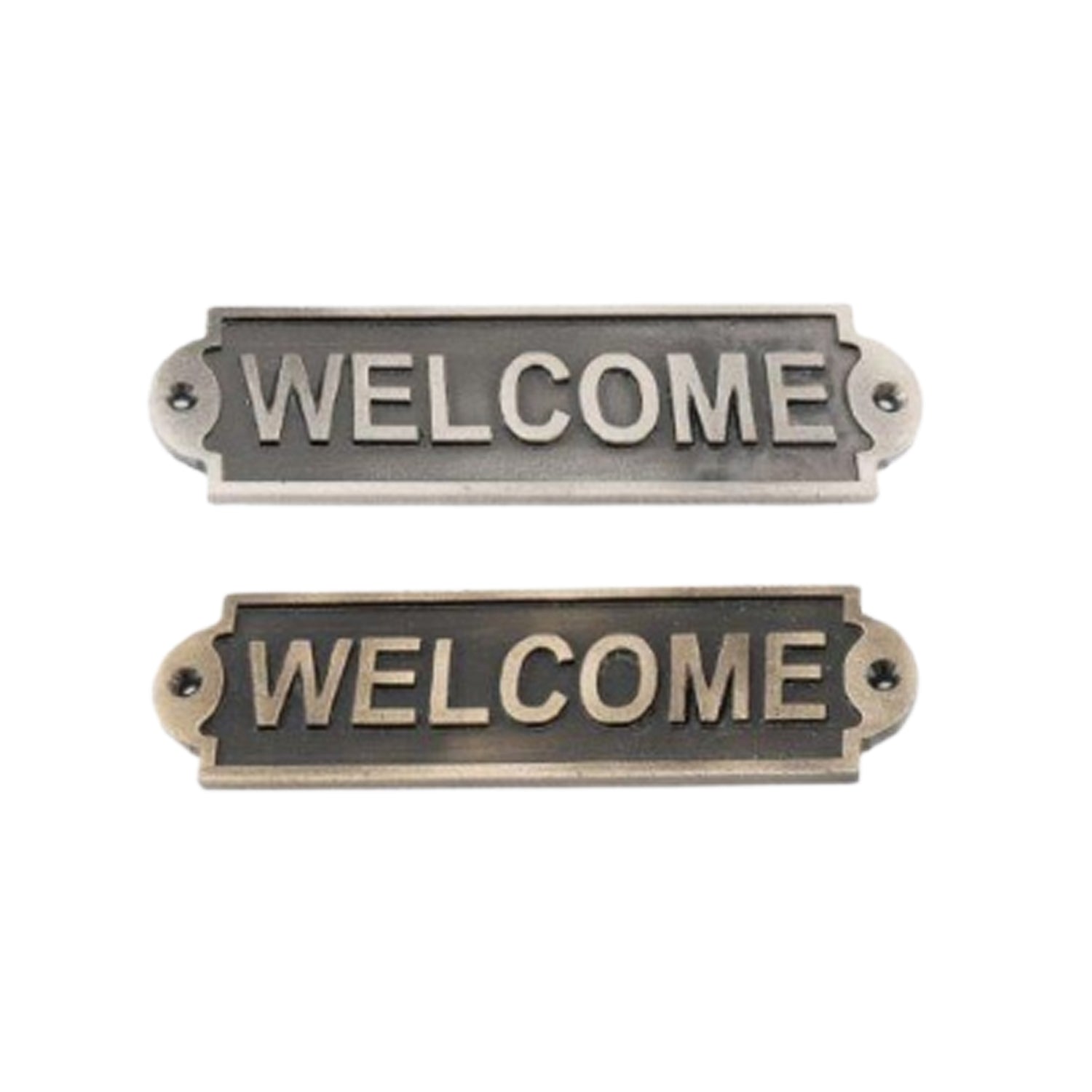 Metal Welcome Signage Gold