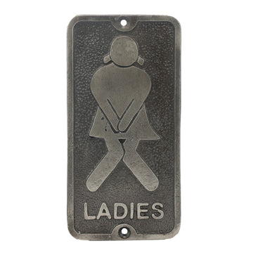 Aluminium Ladies Restroom Door Sign