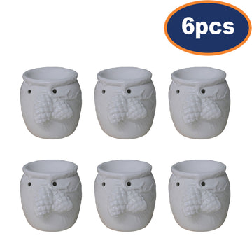 6Pcs White Ceramic Pines Wax Melt Holder