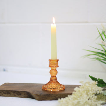 2Pcs White Tapered Unscented Dinner Candles