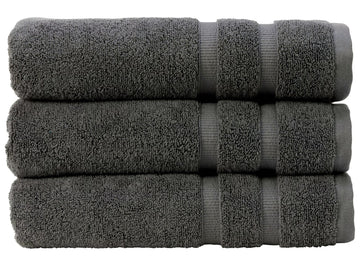 Christy 100% Cotton 675GSM Bath Sheet Towel - Signum Charcoal Ash Grey