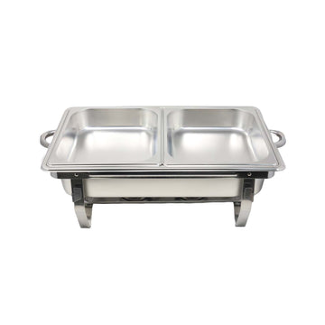 Stainless Steel Foldable Chafing Dish Set with 1/2 GN Food Pan & Lid