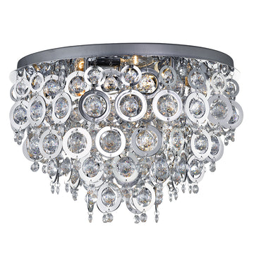 Nova Chrome 5 Light Fitting with Chrome Rings