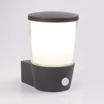 Tucson  Dark Grey Outdoor PIR Wall Light