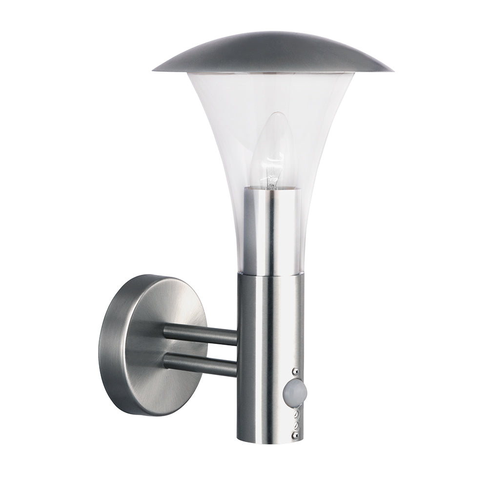 Strand Stainless Steel Outdoor Wall Light with Motion Sensor