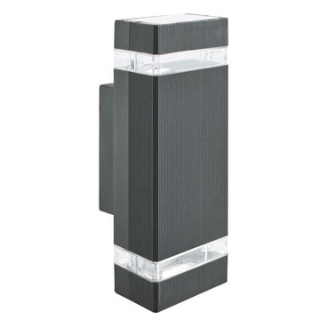 LED Black Outdoor Wall Light With Clear Diffuser