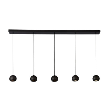 Eindhoven 5 Light Bar Ceiling Pendant Black Metal