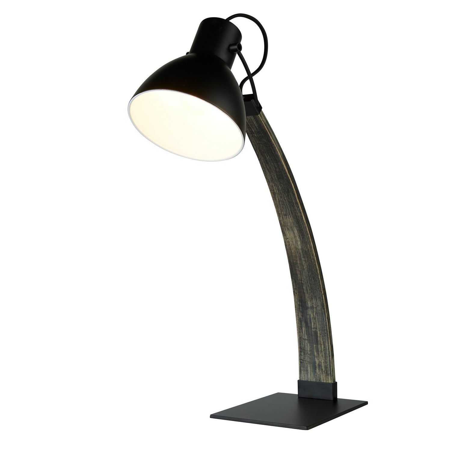 Nanna Ash Wood Matt Black Table Lamp