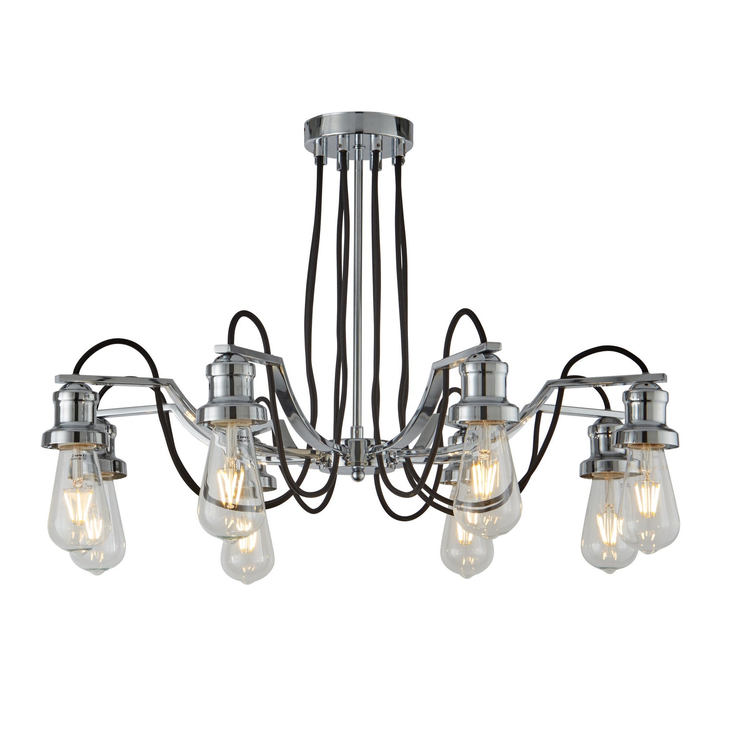 Olivia 8 Lights Chrome Chandelier