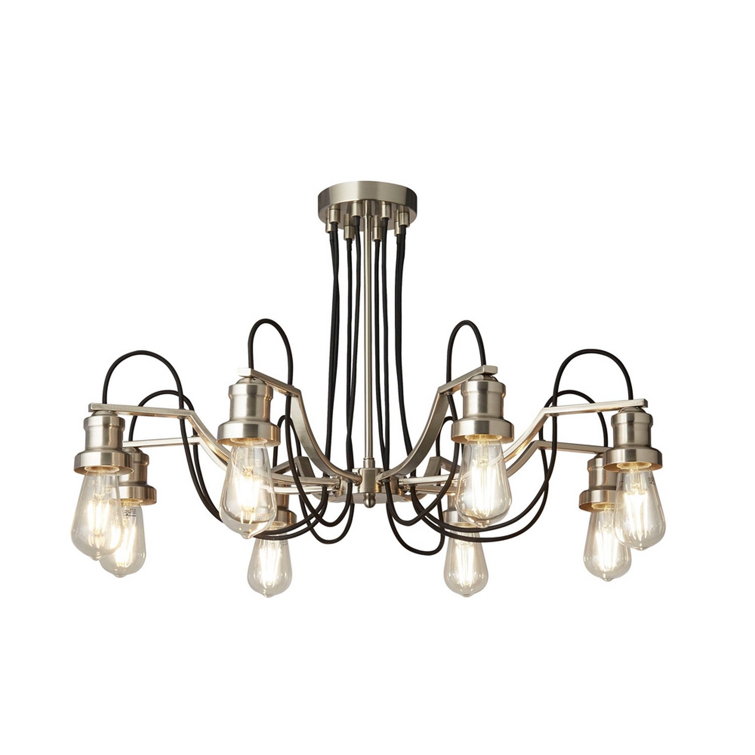 Olivia 8 Light Satin Silver Pendant