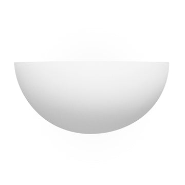 30cm White Plaster Uplighter