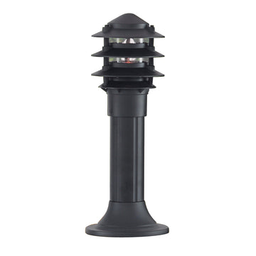 45cm Black Outdoor Pagoda Bollard Lamp Post