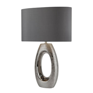 Artisan Chrome Oval Base Table Lamp