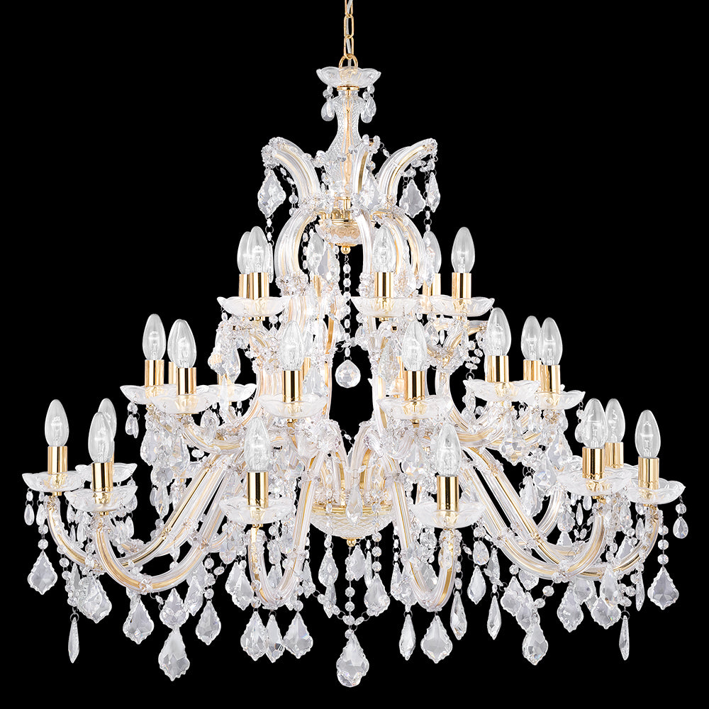 30 Light Marie Therese 3 Tier Crystal Chandelier