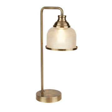 Bistro II Antique Brass & Halophane Glass Table Lamp