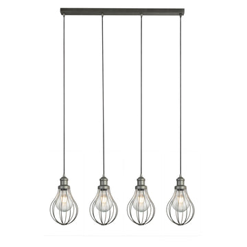 Balloon Cage 4 Light Pewter Ceiling Pendant