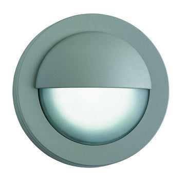 18 LED IP44 Grey Aluminium Outdoor Flush Wall Light