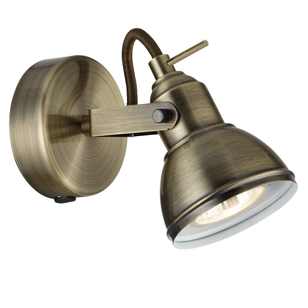 Industrial Antique Brass Spotlight
