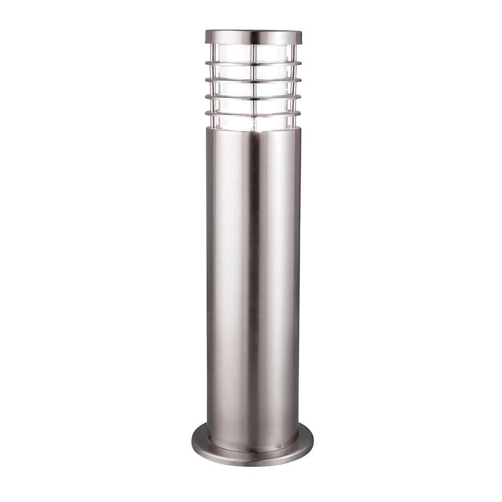 45cm Stainless Steel Satin Silver Outdoor Bollard Light
