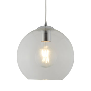 Balls 25cm Glass Shade Chrome Pendant