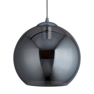 Balls Smoked Glass Shade Chrome Pendant
