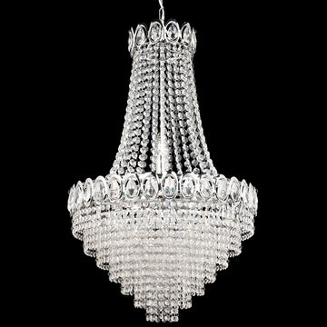 11 Light Chrome & Crystal Chandelier
