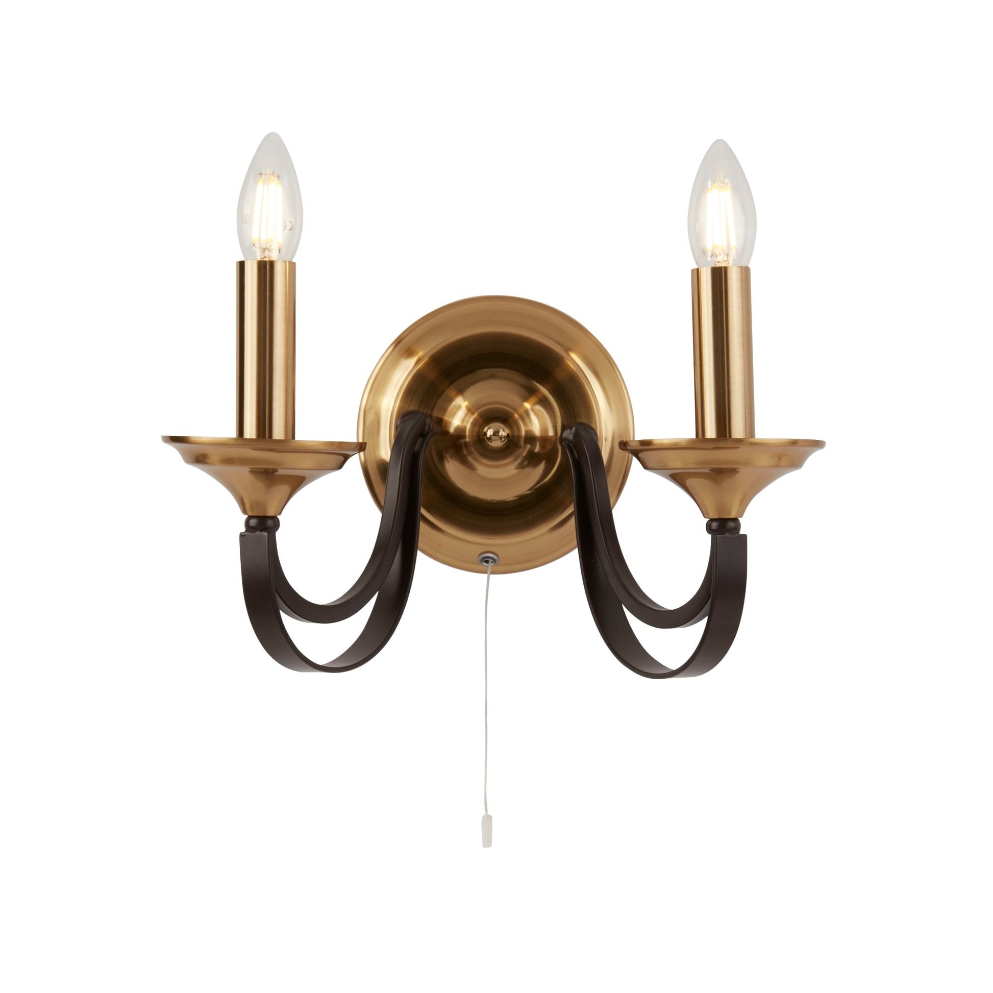 Belfry 2 Light Wall Light Dark Bronze & Brown