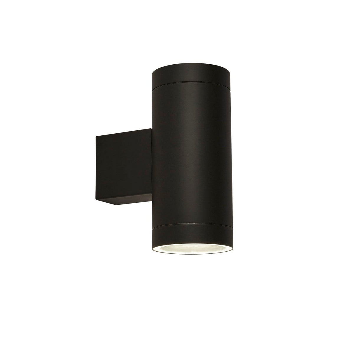 2 Light Black Outdoor Porch Up & Down Wall Light With Dusk Till Dawn Sensor