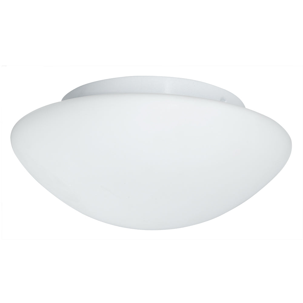 23cm Metal & Opal Glass Shade Bathroom Flush