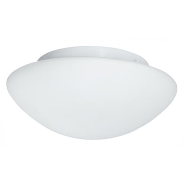 23cm Metal & Opal Glass Shade Bathroom Flush